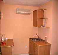 Kitchen in Deluxe Cottage of the health resort Chabanka